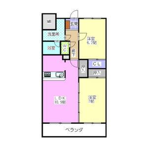 2LDK 間取り図