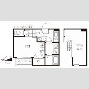 1K 間取り図