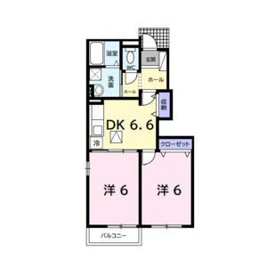 2DK 間取り図