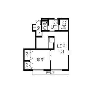 1LDK 間取り図