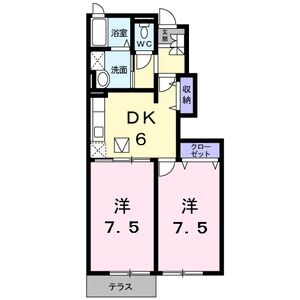 2DK 間取り図