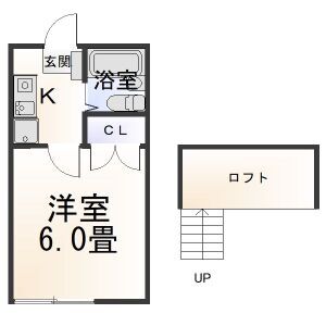 1K 間取り図