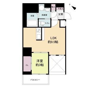 1LDK 間取り図