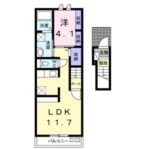 1LDK 間取り図