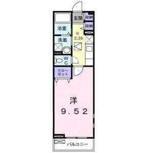 1K 間取り図