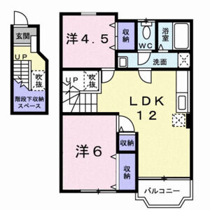 2LDK 間取り図