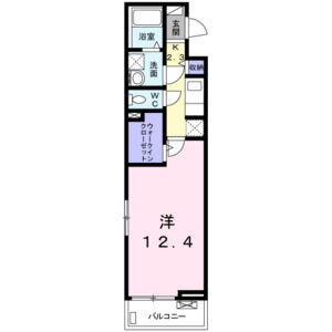 1K 間取り図