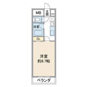 1K 間取り図
