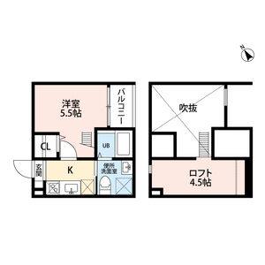1K 間取り図