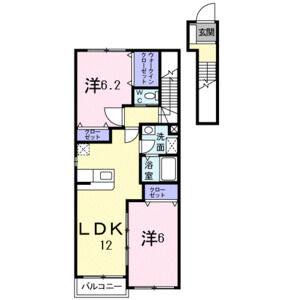 2LDK 間取り図