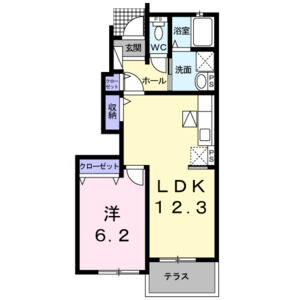 1LDK 間取り図