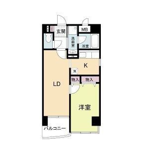1LDK 間取り図
