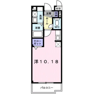 1K 間取り図