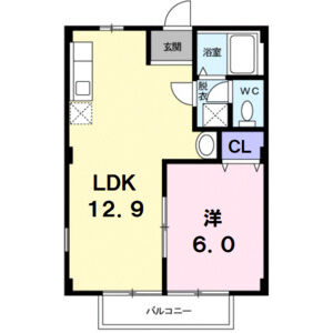 1LDK 間取り図