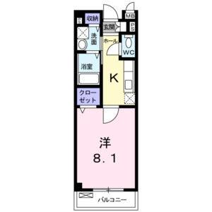 1K 間取り図