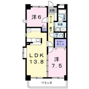 2LDK 間取り図