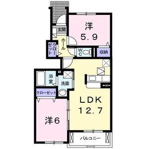 2LDK 間取り図