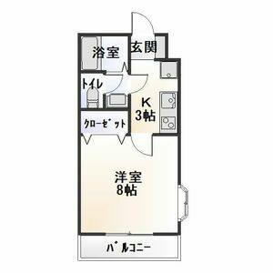 1K 間取り図