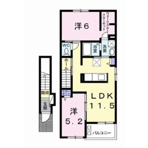 2LDK 間取り図