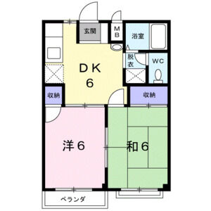 2DK 間取り図