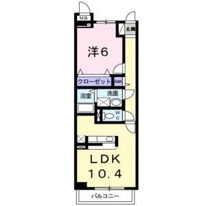 1LDK 間取り図