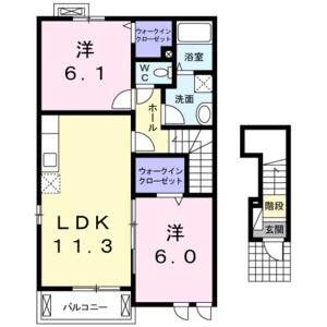 2LDK 間取り図