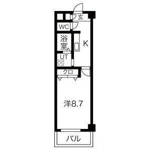 1K 間取り図