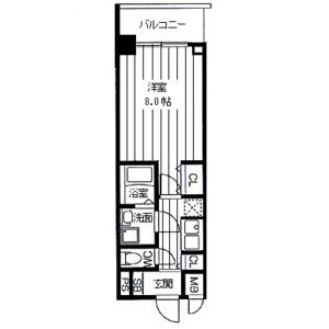 1K 間取り図