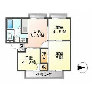 3DK 間取り図