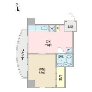 1DK 間取り図