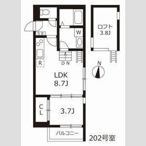1LDK 間取り図
