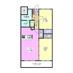 2LDK 間取り図