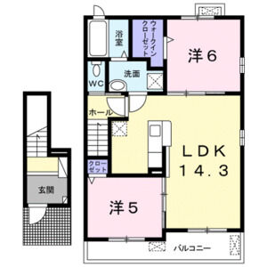 2LDK 間取り図