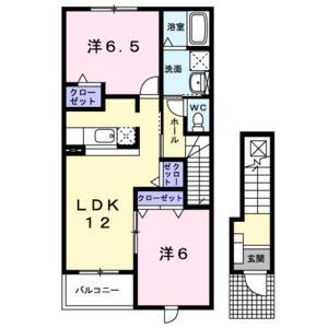 2LDK 間取り図