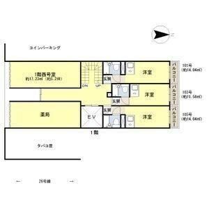 ワンルーム 間取り図