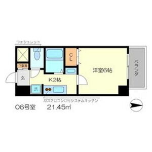 1K 間取り図