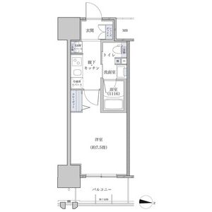 1K 間取り図