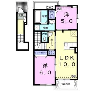 2LDK 間取り図