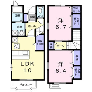 2LDK 間取り図