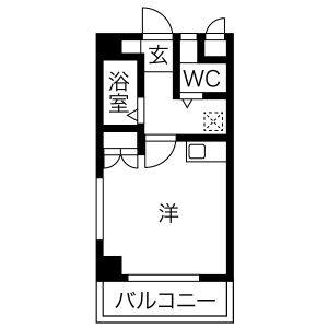 1K 間取り図