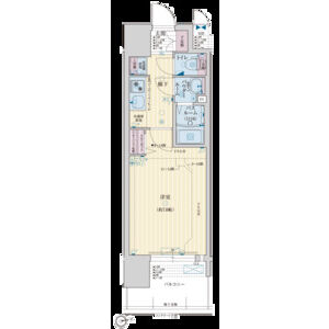 1K 間取り図