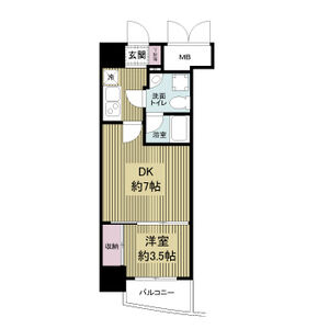 1DK 間取り図