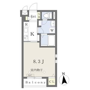 1K 間取り図