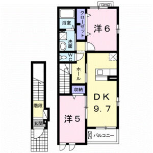 2DK 間取り図