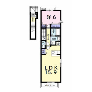 1LDK 間取り図