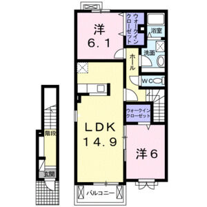 2LDK 間取り図