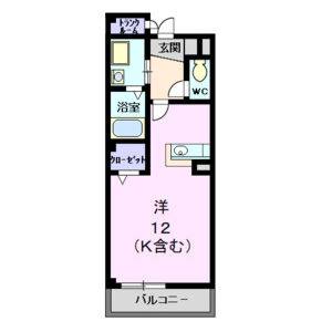 ワンルーム 間取り図