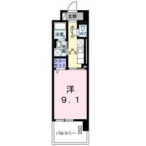 1K 間取り図