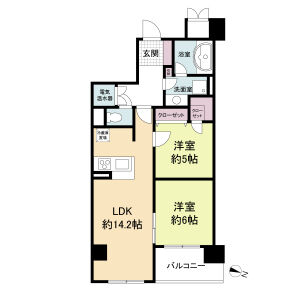 2LDK 間取り図