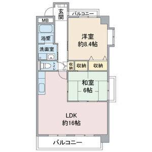 2LDK 間取り図